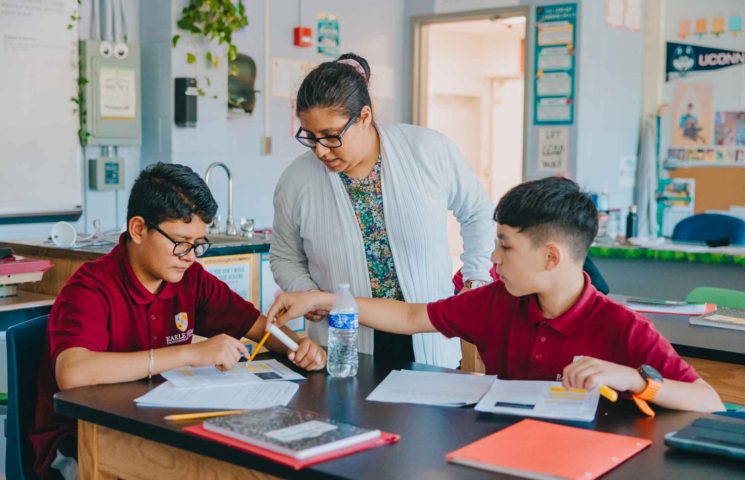 Earle Teacher and Students