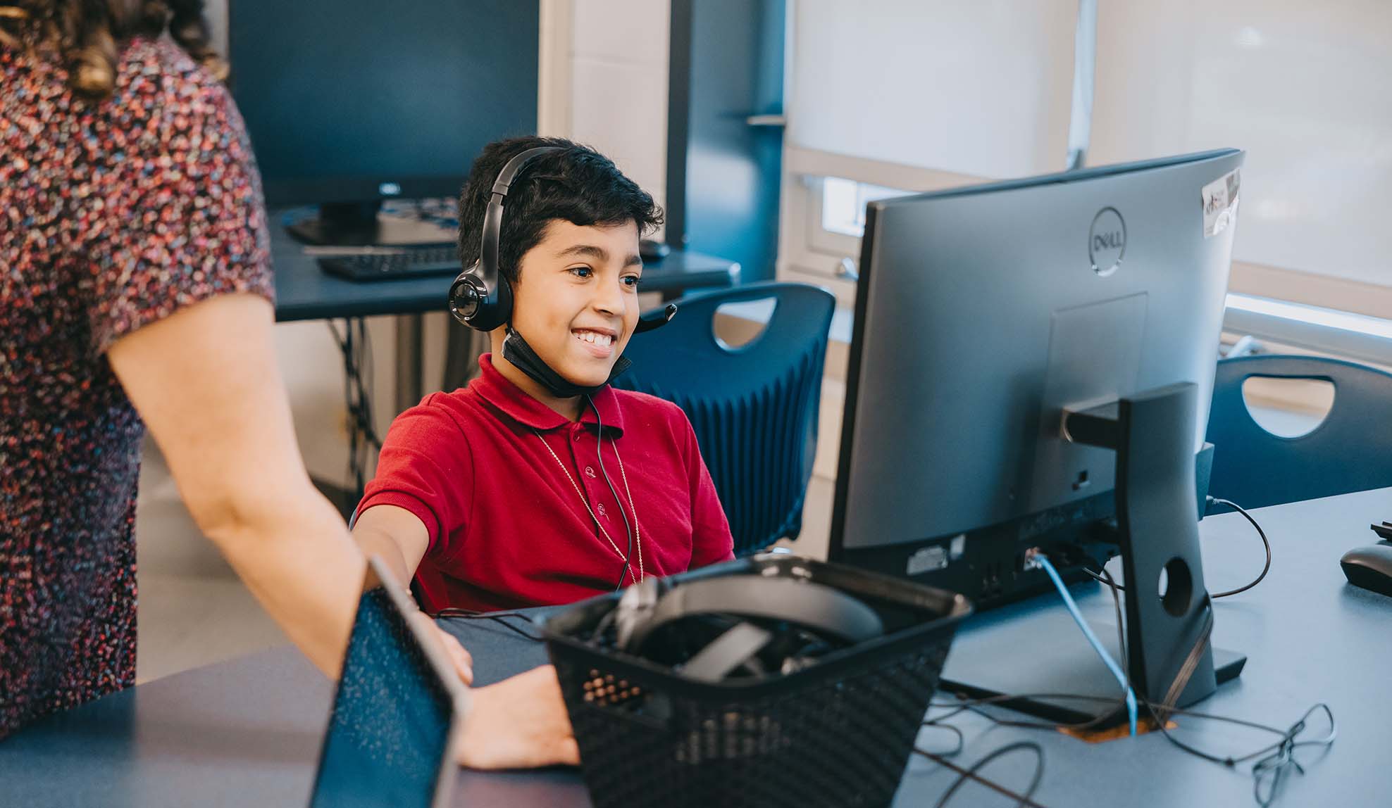 Earle Student on Computer